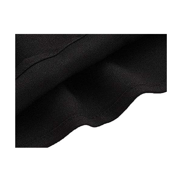 Floerns Women's Pearl Mesh Sheer Long Sleeve Blouse Shirts Tops Black M