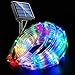Produktbild cuzile Solar Lichterkette, 23ft 50 LED Solar Lichterkette Weihnachten, Solar Lichterketten, Garten Außen Mehrfarbig, Solar Beleuchtung Kugel für Party, Weihnachten, Halloween, Fest Deko usw