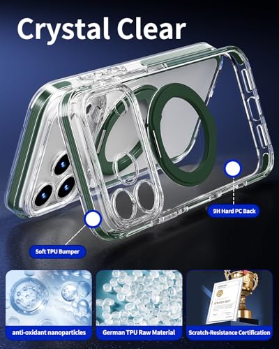 Coque iPhone 17 Pro transparente et robuste avec bague rotative intégrée - 5