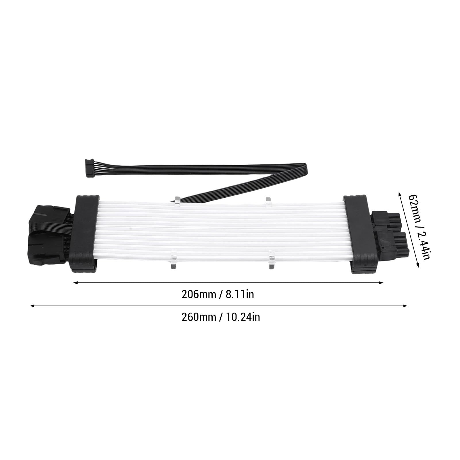 Fabater Cavo PSU ARGB con 120 Perline Luminose Configurazione di Gioco Straordinaria - Striscia LED di Sincronizzazione ARGB da 5 V per Appassionati di PC, Materiale Siliconico, 1 unità (#2)