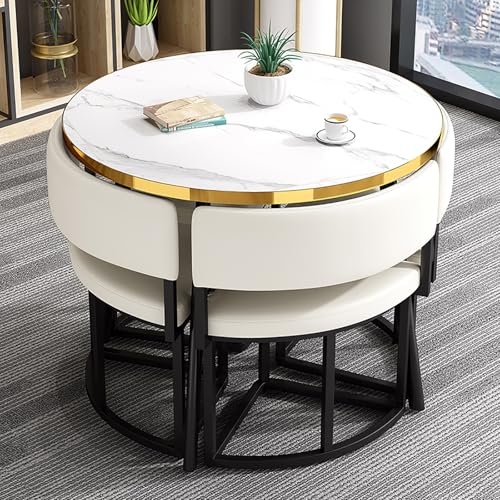 Sillas Comedor Cuero Blanco Marca Generic