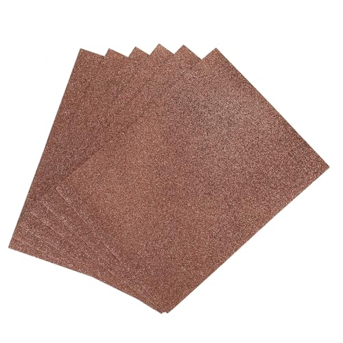 Mousse EVA pailletée 2mm marron lot de 20 feuilles résistantes - 2