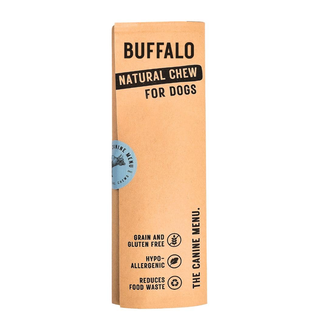 The Canine Menu Buffalo Dog Chews (25 units) | Natural Dog Chews | Hypoallergenic Treats