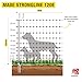 horizont strongLine Hundezaun Camping 50m lang 120cm hoch- elektrifizierbar, 15 Fiberglaspfähle mit Doppelspitze, grün, Flexibler Begrenzungszaun für Hunde, Mobiler Zaun für Garten, Camping