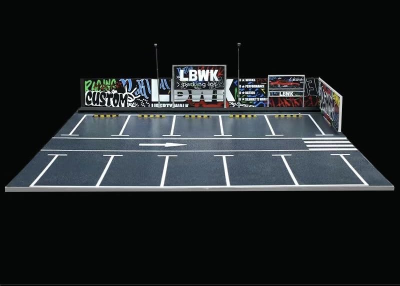 Amazon | 1/64 MoreArt ジオラマ LBWK 駐車場 ミニカー一台