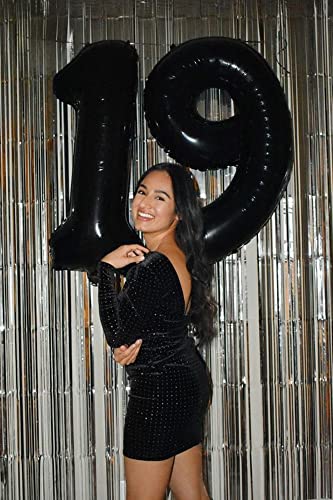 Black Number 16 Balloon 40 Inch Big 61 Giant Jumbo Digit Mylar Foil Helium Balloons for Birthday Party Celebration Graduations Photo Shoot - 10