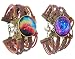 MJartoria "Love Across Light Years" PU Leather Braid Infinity Charm Galaxy Cabochon Wrap Bracelet Set of 2