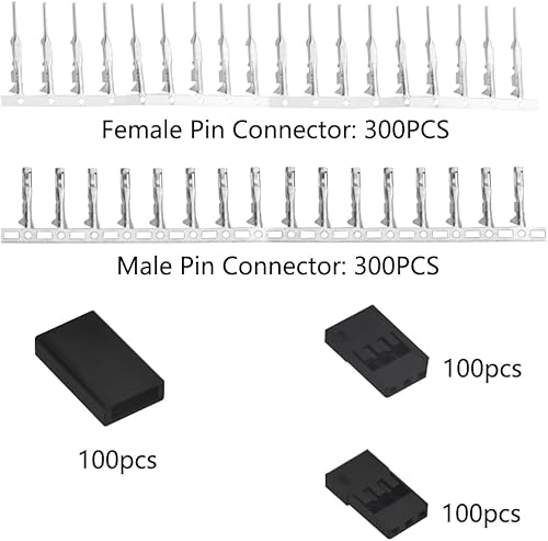Miniatura 2 de WMYCONGCONG 900 unids servo conector servo cable conector macho hembra pin kit para Futaba estilo servo conector