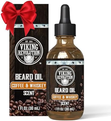 Viking Revolution Óleo de barba de uísque de café para homens – Ó...