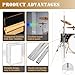 Portable Drum Shield | 3 Panels 2ft x 5ft | Factory-Installed Full-Length Stainless Steel Hinges | Acrylic Drum Sound Barrier | drum cage | Home & Church Use (3 Panels)
