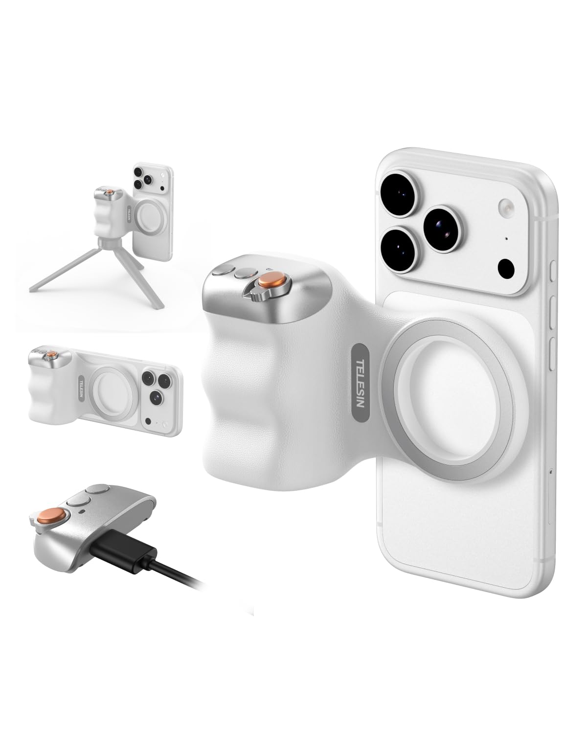 Amazon.com: TELESIN Fun Shot Zoom Magnetic Phone Camera Grip for