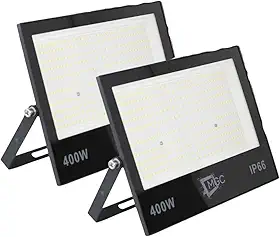 Kit 2 Refletor Led 400w 6500k Holofote Luz Fria Prova D'água