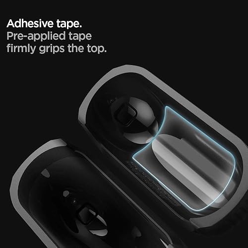 Miniatura 6 de Spigen Rugged Armor - Funda de protección contra caídas (2019) diseñada para AirPods Pro con mosquetón, color negro mate Mate negro,Carbón