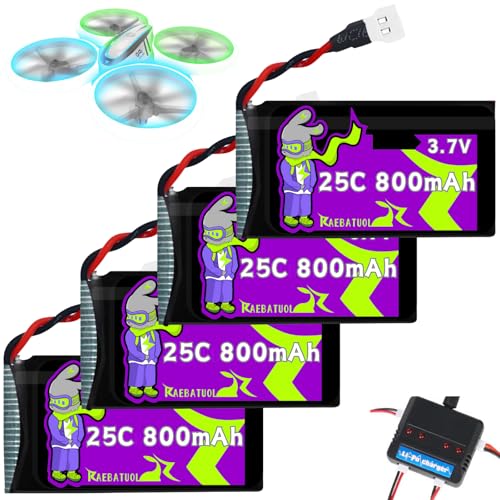 3.7V 800mAh 25C Molex/XH2.54 Plug 802540 Rechargeable LiPo Batteries,Fit for