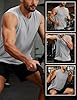 TACVASEN Men's Sleevless Vests Summer Workout Tank Top Gym Running Shirts Cooling Mucsle Shirt for Men Light Grey XXL #5