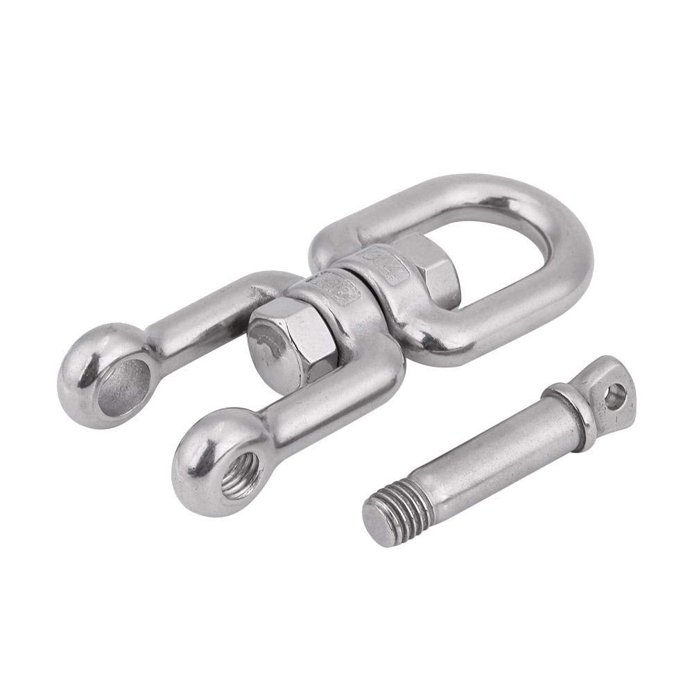 KIMISS Schwerlast 304 Edelstahl Swivel Ring Snap Rollen Schäkel Gerät(12mm)