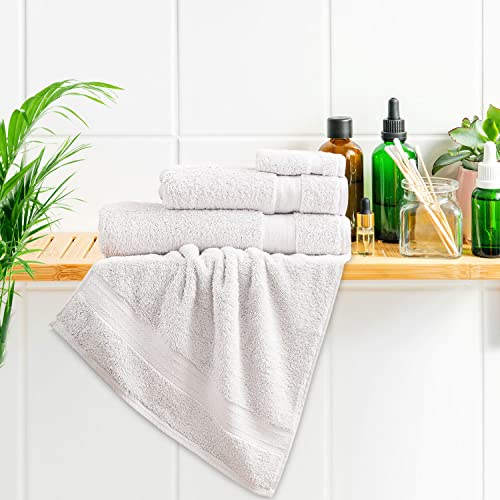 Midland Bedding 8 Piece Bale Towel Set, Cotton Towels Set, 4 Wash Cloths/Face Towels - Image 2