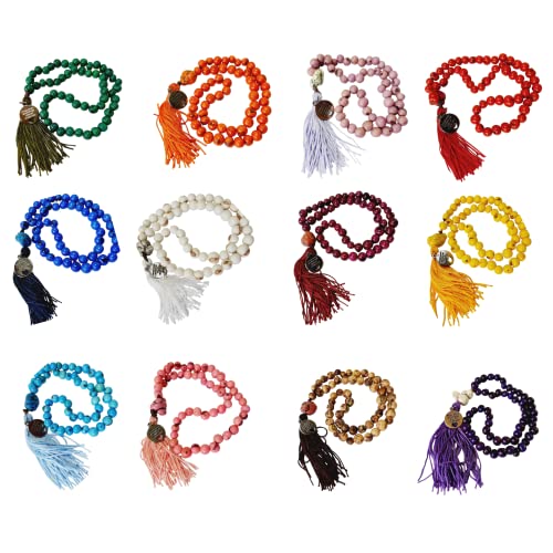 Kit 10 Japamalas Hooponopono 54 Contas Semente Açaí