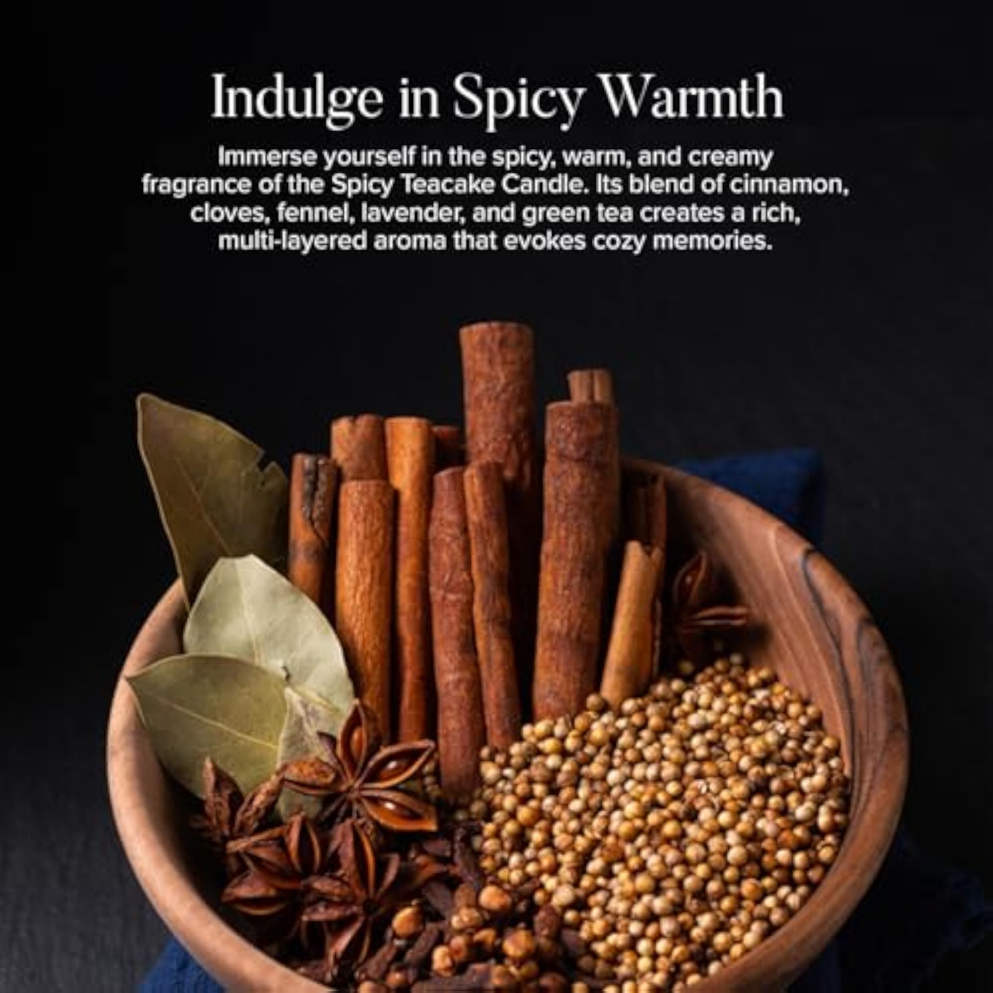 Spicy Teacake Candle Jar - 150 Gm, Smokeless & Non-Toxic