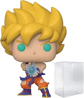 POP Dragon Ball Z - Super Saiyan Goku with Kamehameha Wave Funko Pop! Vinyl Figure (Bundled with Compatible Pop Box Protector Case), Multicolored, 3.75 inches