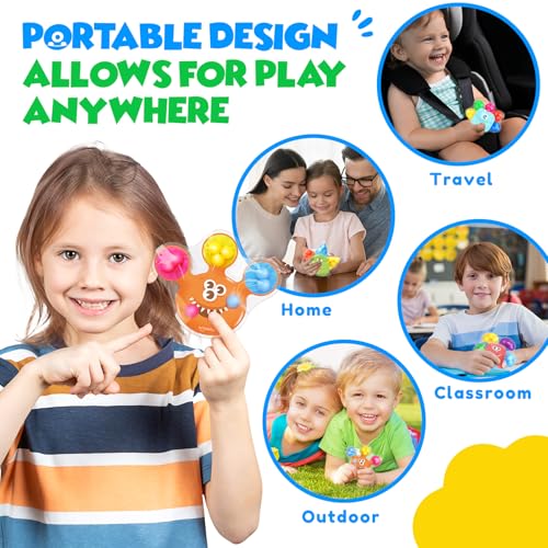 Image of Sensory Fidget Toys for Kids Toddlers: 4 Pack Color Sorting Sensory Toys for Autism Students Calm Down - Quiet Fidget Toys for Classroom Prizes Travel Games - Gifts for Party Favors