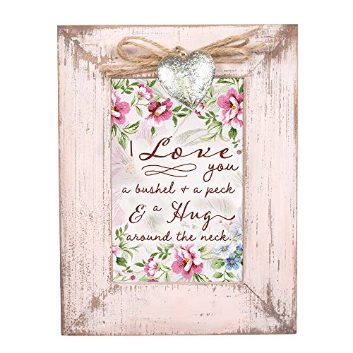 Cottage Garden Love You A Bushel A Peck A Hug Blush Pink Locket Easel Back Picture Frame #TOP3