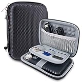 Wolven Universial Portable Waterproof Shockproof Electronic Accessories Organizer Holder/USB Flash Drive Case Bag, Black EVA