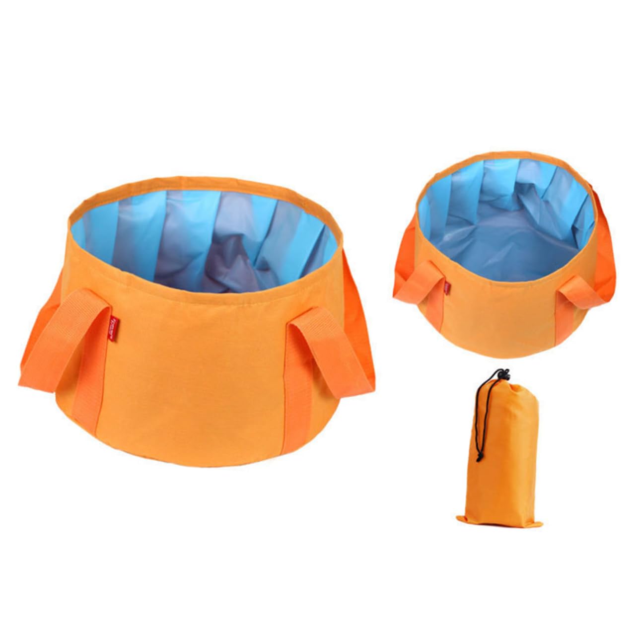 Milisten Portable Basin Bucket Collapsible Water Pot Handle Perfect for Camping Fishing Hiking Random Color