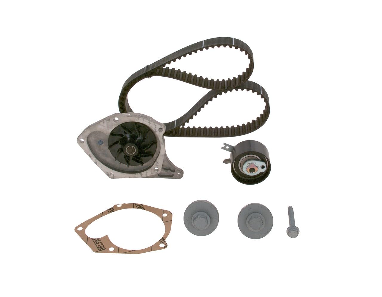 BOSCH 1 987 946 982 Bomba de agua + kit de correa de distribución Número de dientes: 123 27 mm Compatible con RENAULT GRAND Scénic 3 JZ0/1 Clio 3 Hatchback BR0/1, CR0/1 Twingo 2 CN0, NISSAN