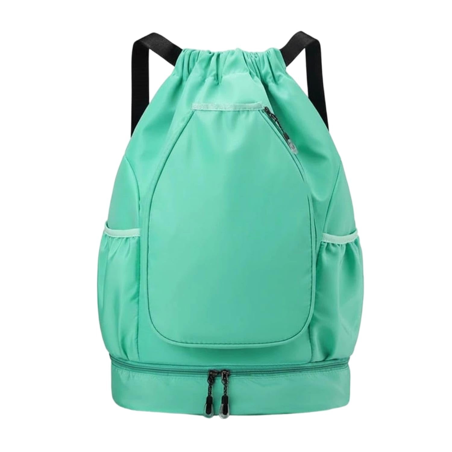 SECRET DESIRE Oxford Cloth Badminton Racket Backpack Lightweight Badminton Bag Portable Drawstring Sports Bag Breathable Straps for Women, Men, Gym, Apple Green-image-46
