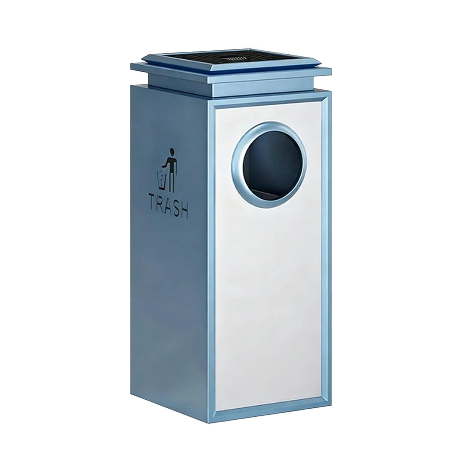 IUokLU Outdoor Ashcan with Cigarette Extinguishing Mesh,Vertical Cigarette Butt Disposal,Top Ashtray for Hotel Parks（Color 4-33x33x76cm）