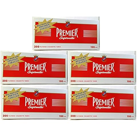 (5) Five Boxes of Premier Full Flavor - 100mm Cigarette Tubes by Premier Cover