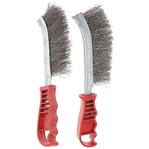 Mipcase 4 Piezas Cepillo de Alambre para Limpieza de Parrillas y con Mango Ergonómico para Uso Industrial y Eliminación Eficaz de y Residuos