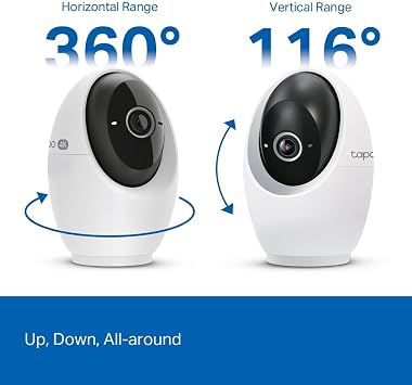 Tapo C260 | Akıllı Wi-Fi Güvenlik Kamerası | 4K 8MP | Yüz Tanıma | AI Algılama | Gelişmiş Gece Görüşü | Fiziksel Gizlilik | 360° Görüntüleme | Çift Yönlü Ses | microSD & Bulut Destekli