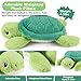 gnomantic Turtle Weighted Stuffed Animals - 22 Inch 4.5 Pounds Weighted Plushies Sea Turtle Stuffed Animal - Big Tortoise Plush Pillow - Cute Plush Toys Gifts for Kids & Adults (22