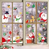 🎄Material: 15 Blatt Weihnachts-Fensteraufkleber sind aus hochwertigem PVC-Material, ungiftig, umweltfreundlich, wasserdicht und lichtecht. Sehr sicher für Kinderfamilien.