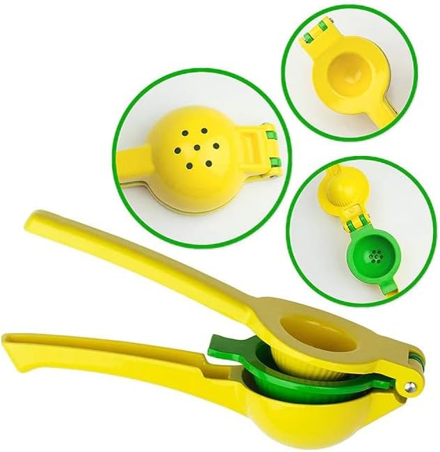 Miniatura 5 de Juego de 2 exprimidores de limón y rallador de cítricos, prensa manual, fácil de usar, ideal para rallador de queso parmesano, rallador de limón y