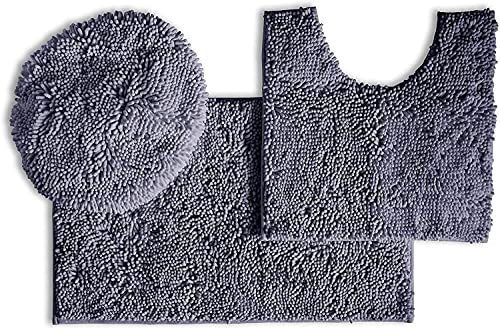 LuxUrux Standard Toilet seat Cover+ U Shaped+ 20 x 30 mat, Machine Washable.