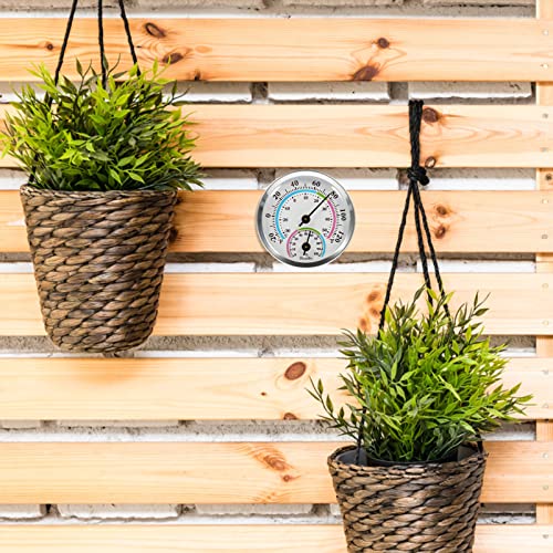 Wall Round Indoor Outdoor Dial Hygrometer Wireless Number No Battery Weather Hygrometer For Home Garden Outside Patio #TOP4