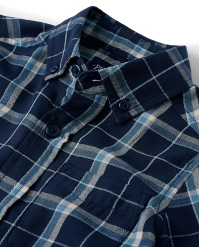 The Children's Place Boys' Long Sleeve Plaid Flannel Button Down Shirt2