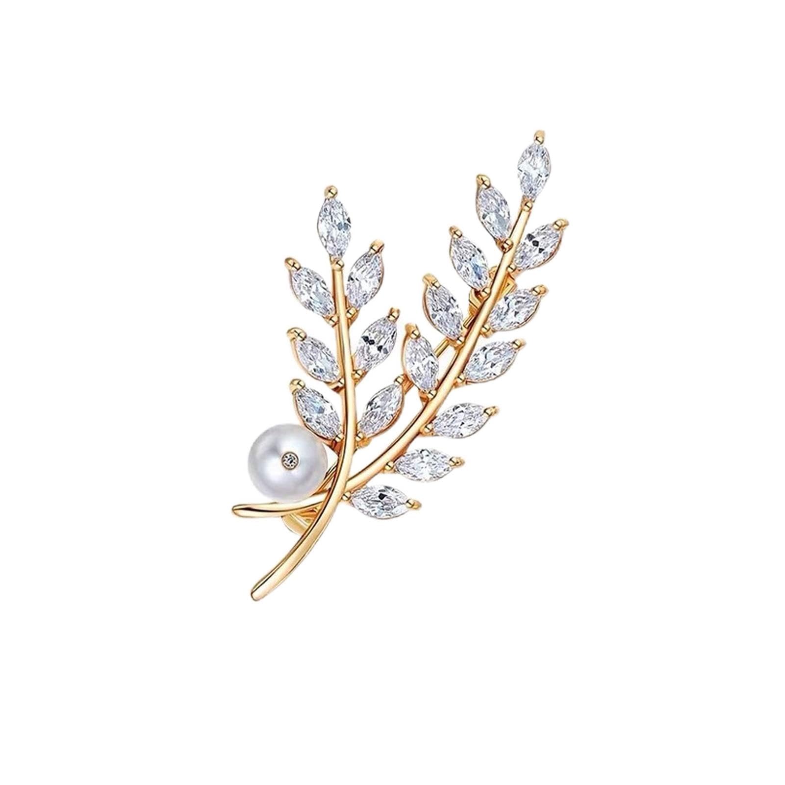 Broche Broches simples y elegantes, hebilla for bufandas, broche con orejas de trigo, for bufandas, chales o ponchos, broche de moda Broches para Ropa