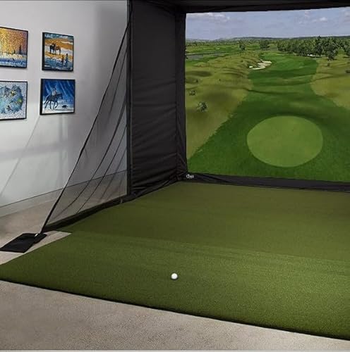 Big Moss Golf Indoor Simulator Practice Bay with Hitting Green
