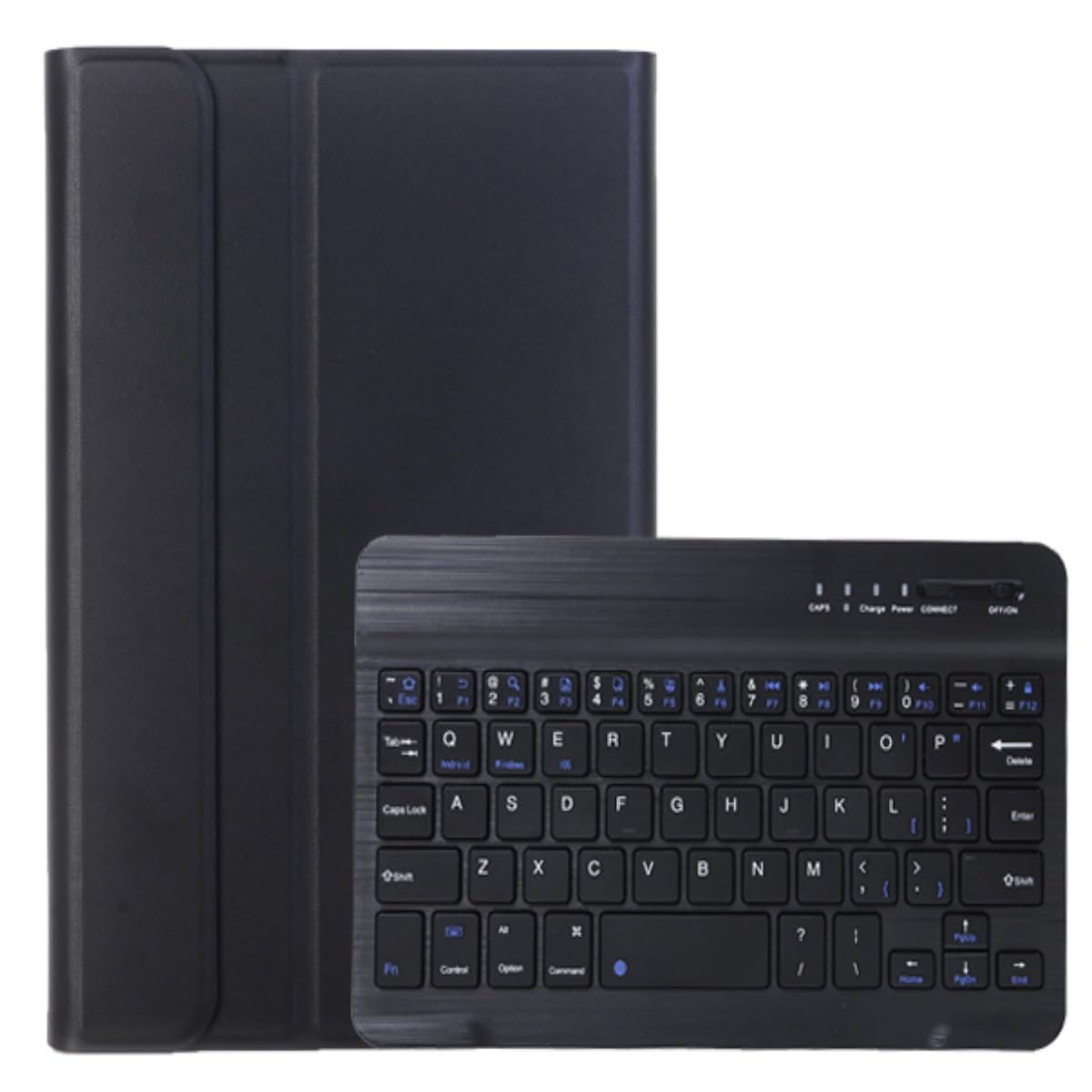 Funda de teclado para iPad mini 7 A17 Pro y iPad mini de 7ª/6ª generación (2024/2021) – Teclado Bluetooth desmontable con soporte delgado, recargable por USB-C y soporte para bolígrafo (negro