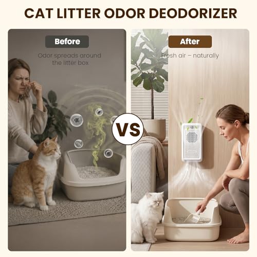 Bopulatrix Cat Litter Deodorizer - White ABS Rechargeable Pet Odor Eliminator with 30dB Quiet Internal Circulation and Advanced Pod - for Smart Kitty Boxes in Homes Closets and Bathrooms — view 6