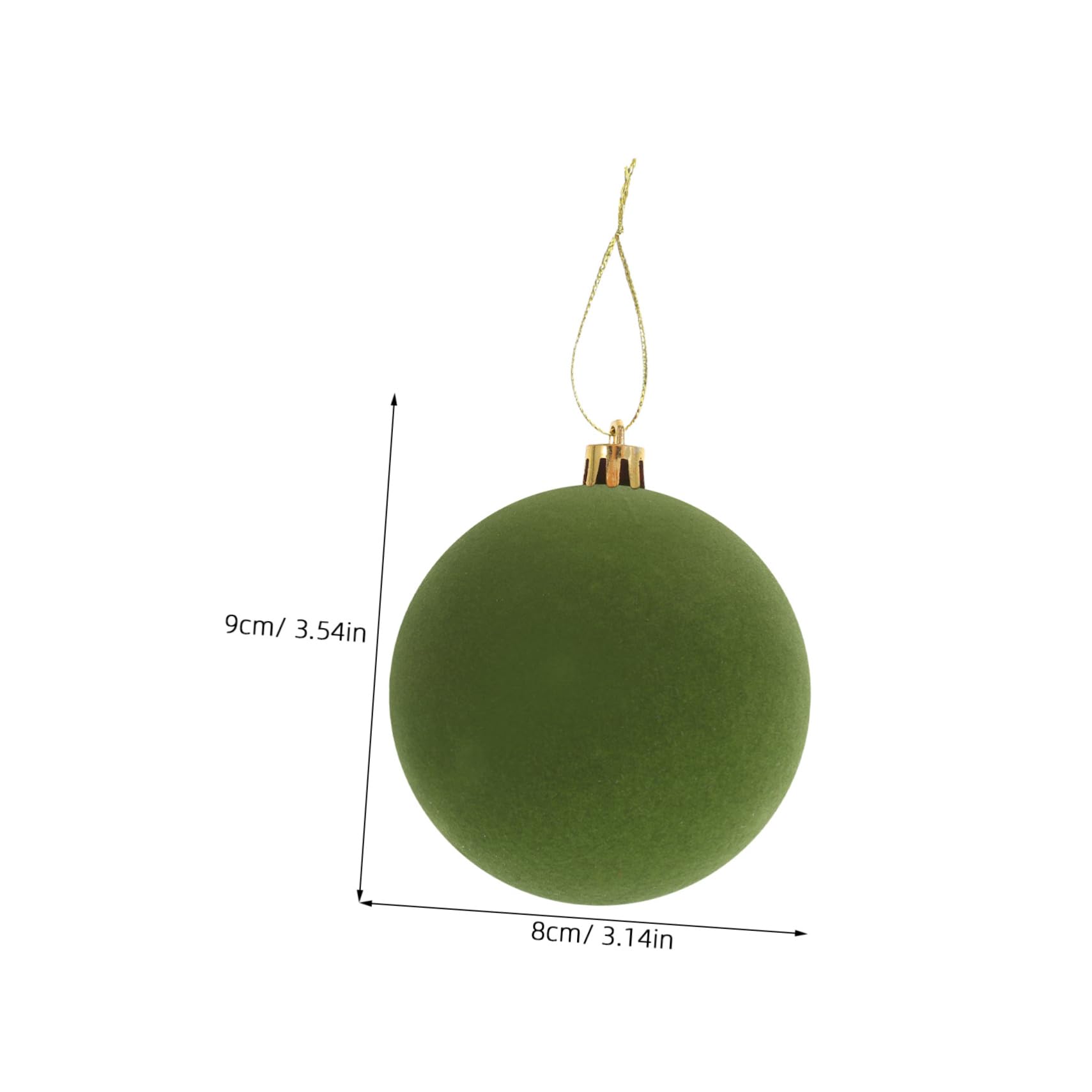 Abaodam 12stücke Christbaumkugeln Rot und Grün Beflockt für Weihnachtsbaumdekoration Weihnachtsschmuck Hängende Kugelförmige Weihnachtskugeln