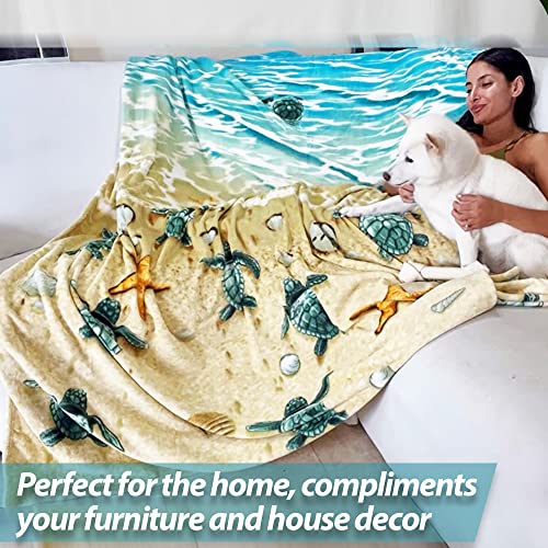 Dawhud Direct DHY-114 Turtle Beach Fleece Blanket For Bed thumb #2