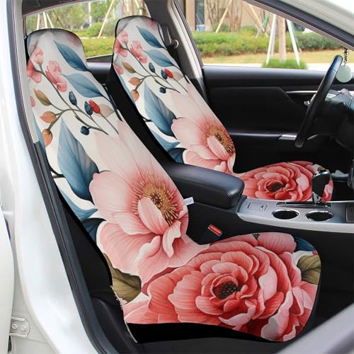 Housse de siège avant de voiture universelle motif floral