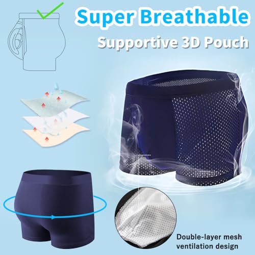 Men's 2-Pack Pouch Boxer Briefs - Moisture Wicking & Breathable Mesh for Workout, Athletic, Everyday Wear3