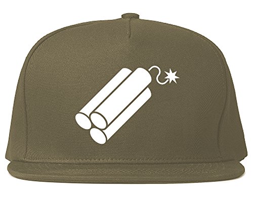 Kings Of NY Explosive Bomb Chest Snapback Hat Cap Grey