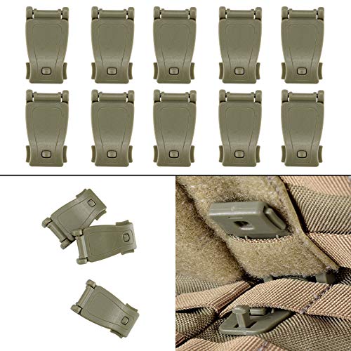 BOOSTEADY Kit of 30 Attachments for Molle Bag Tactical Backpack Vest Belt,D-Ring Grimloc Locking Gear Clip, Web Dominator Elastic Strings, Strap Management Tool Buckle